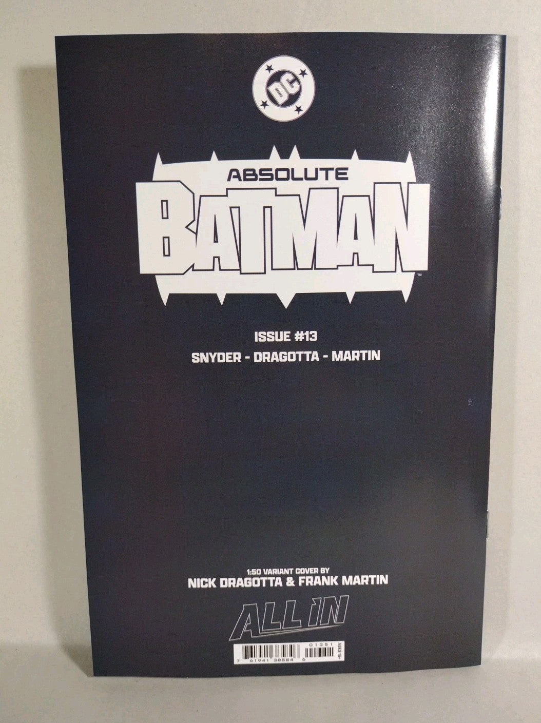 Absolute Batman #13 (2025) DC Comic 1:50 Nick Dragotta Incentive Variant Cover 