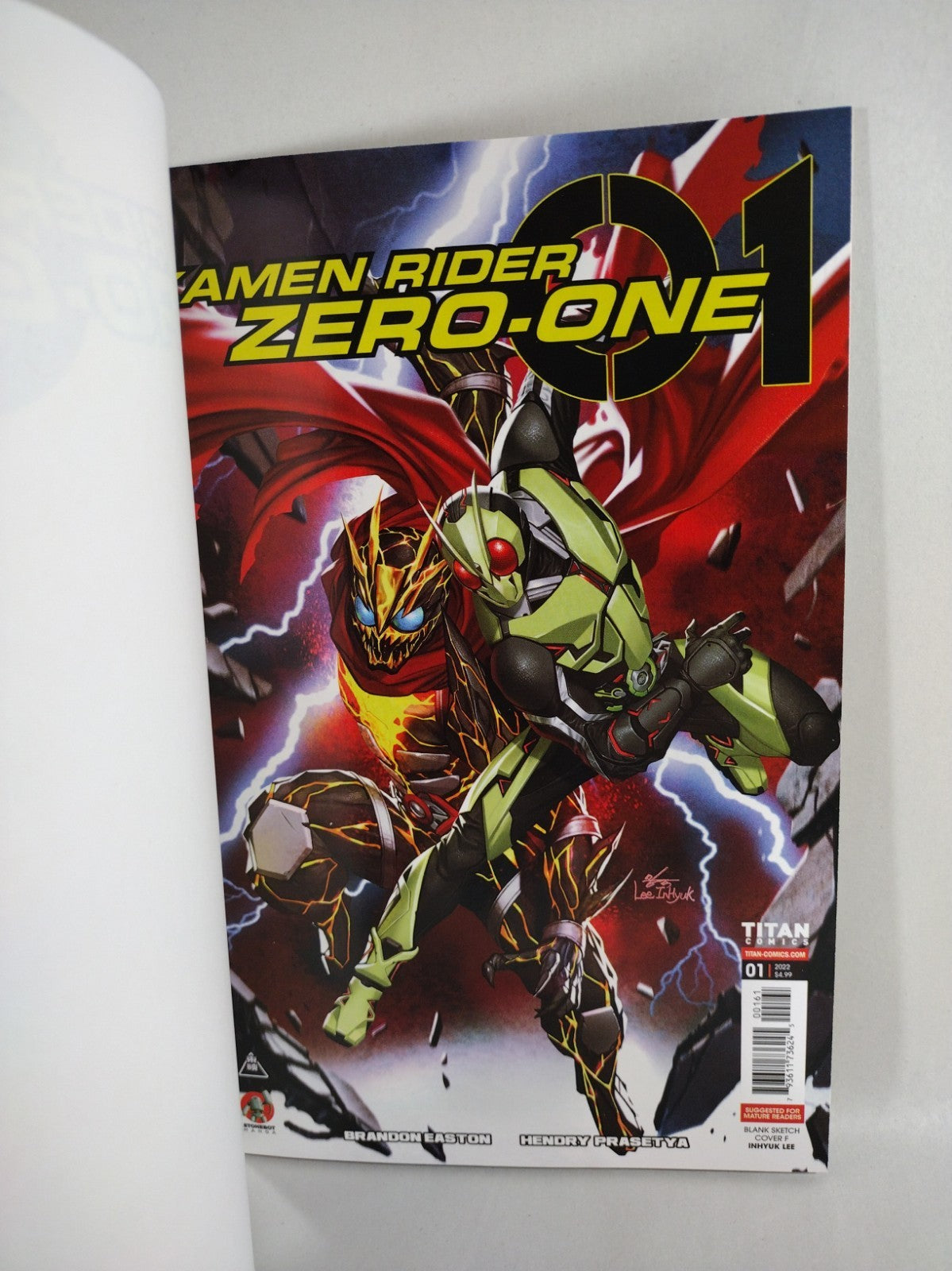 Kamen Rider Zero One #1 (2022) Titan Comic Yellow Blank Sketch Variant Cover NM