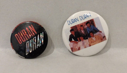 Duran Duran (1983) Original Tritech Button Set 1" & 1.25" Made in England