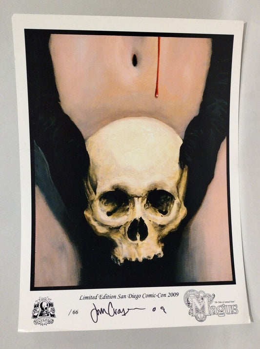 Jason Crager SDCC 2009 9 X 12" Limited Edition Skull Print Signed