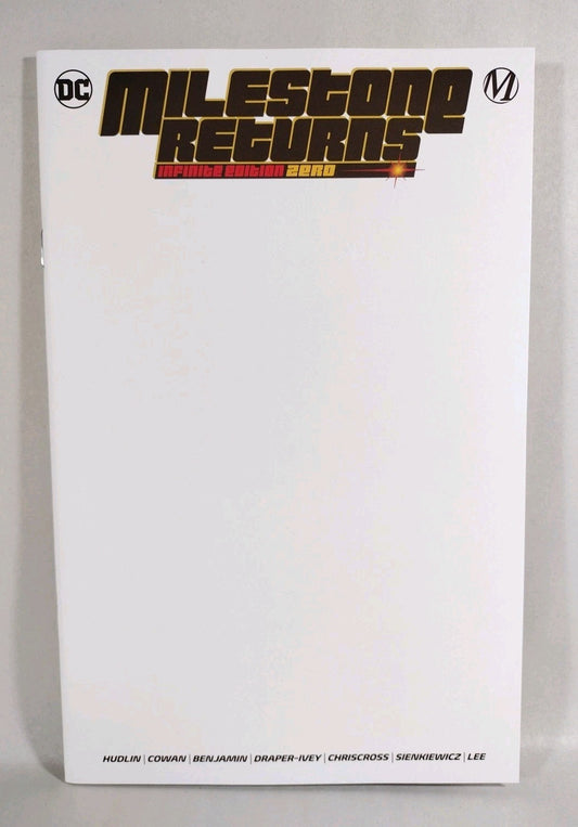 Milestone Returns Infinite #0 (2021) DC Blank Sketch Variant Cover Comic New NM