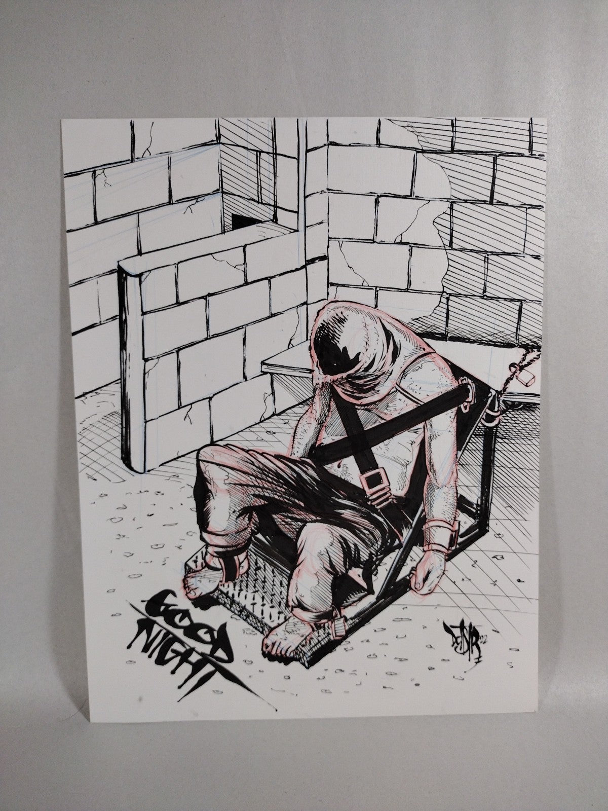 Solitary Original (2022) Dave Castr 8.5 X 11" Pencil & Ink Drawing W ARG COA 195