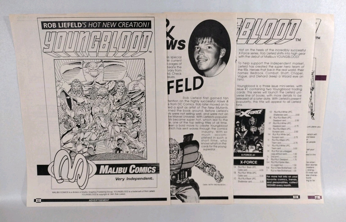 Youngblood (1992) Rob Liefeld Complete Interview Previews Magazine Clippings 4pg