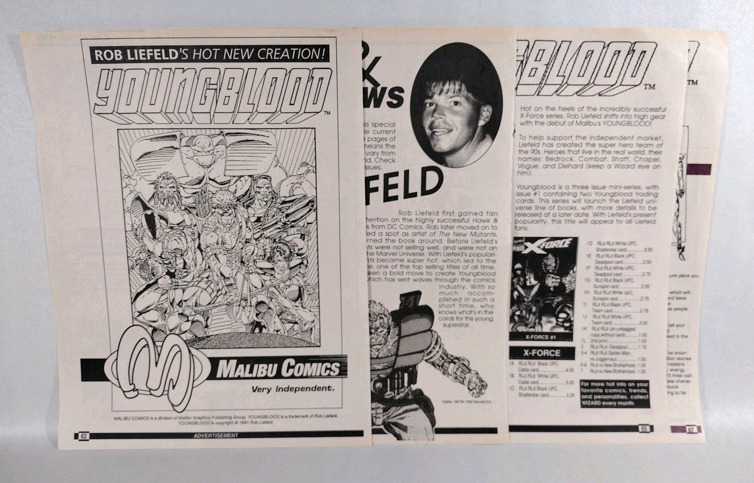 Youngblood (1992) Rob Liefeld Complete Interview Previews Magazine Clippings 4pg