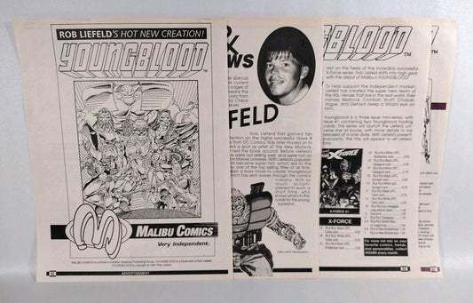 Youngblood (1992) Rob Liefeld Complete Interview Previews Magazine Clippings 4pg