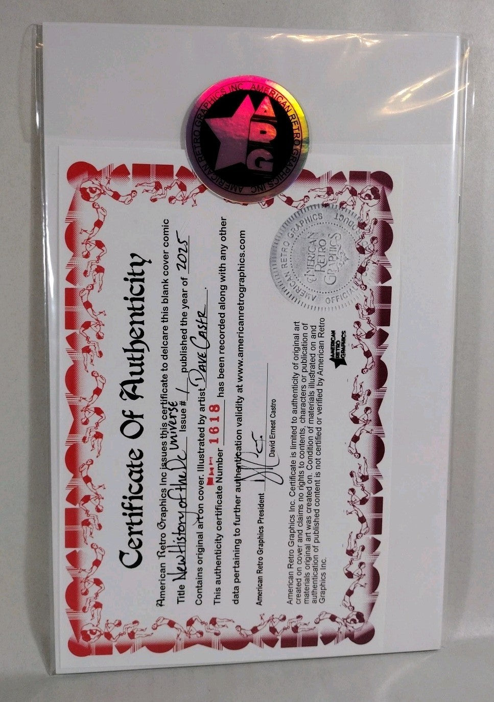 New History Of The DC Universe #1 Sketch Cover Var Comic W Original DCastr Art