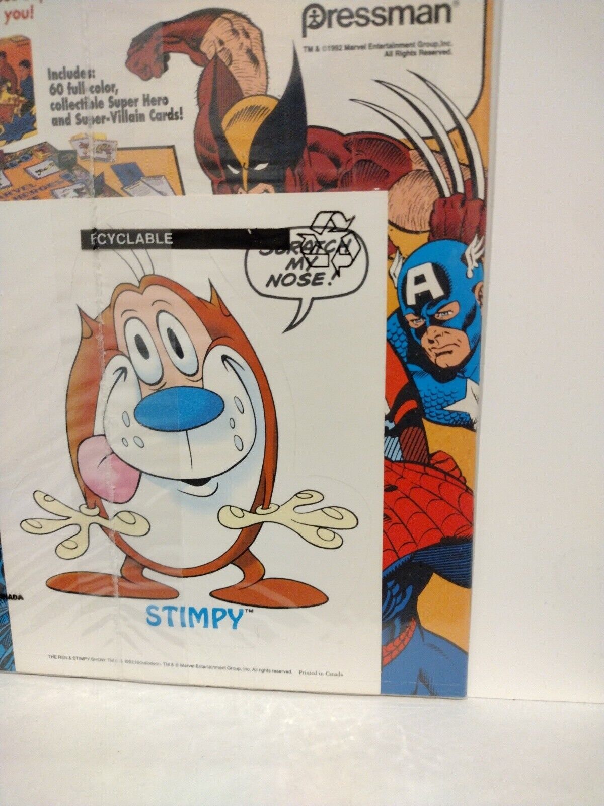 Ren And Stimpy #1 (1992) Marvel Nicktoons Comic Sealed W Card Stand