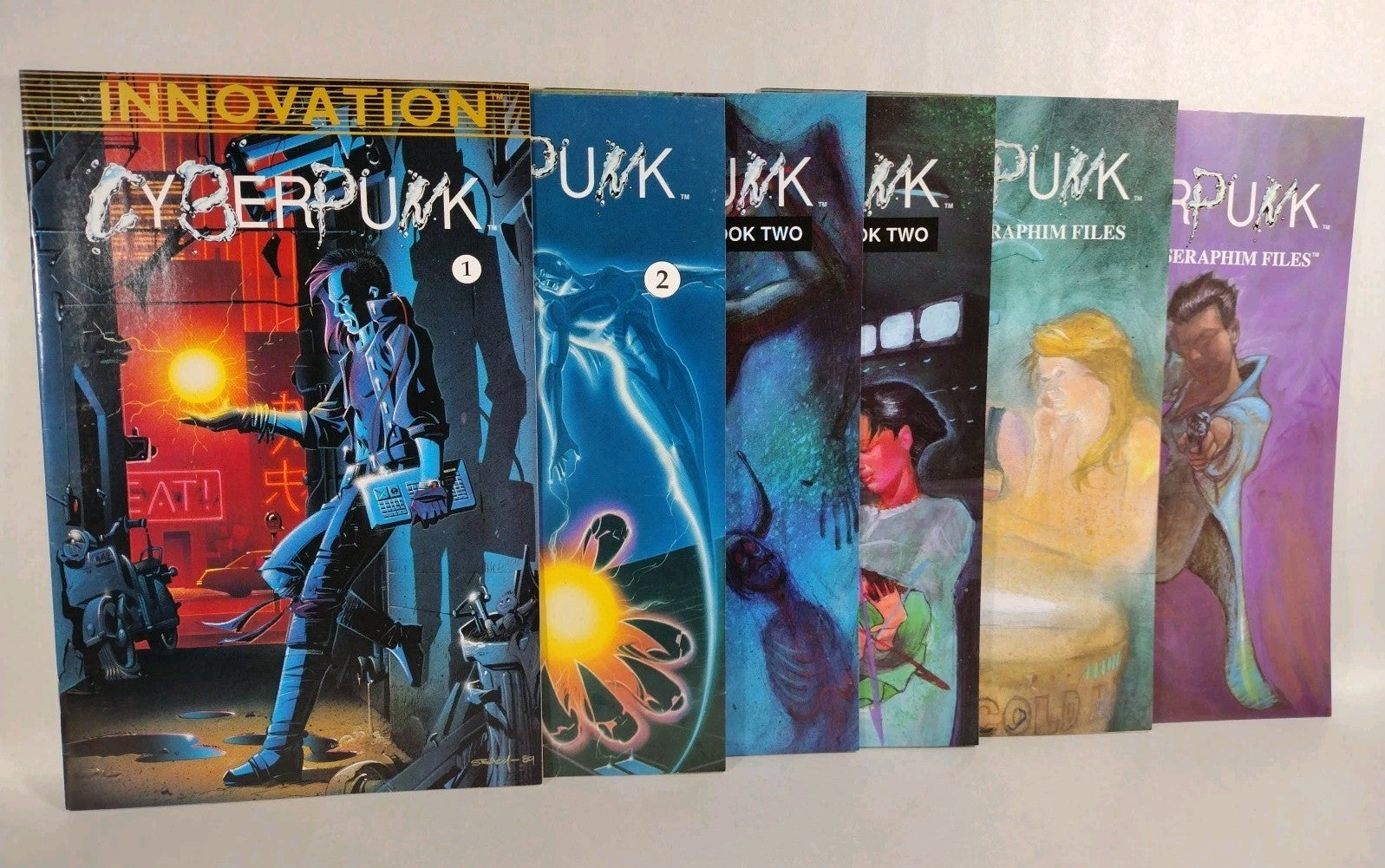Cyberpunk (1990) Innovation Comic Set #1 2 Bk II 1-2 Seraphim Files 1-2 VF NM