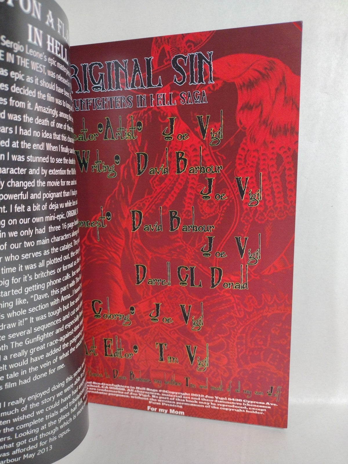 Original Sin (2012) Complete Wild Angels Comic Set #1 2 3 Signed Joe Tim Vigil