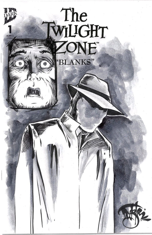 Twilight Zone #1 (2025) IDW Sketch Cover Variant Comic W Original Dave Castr Art
