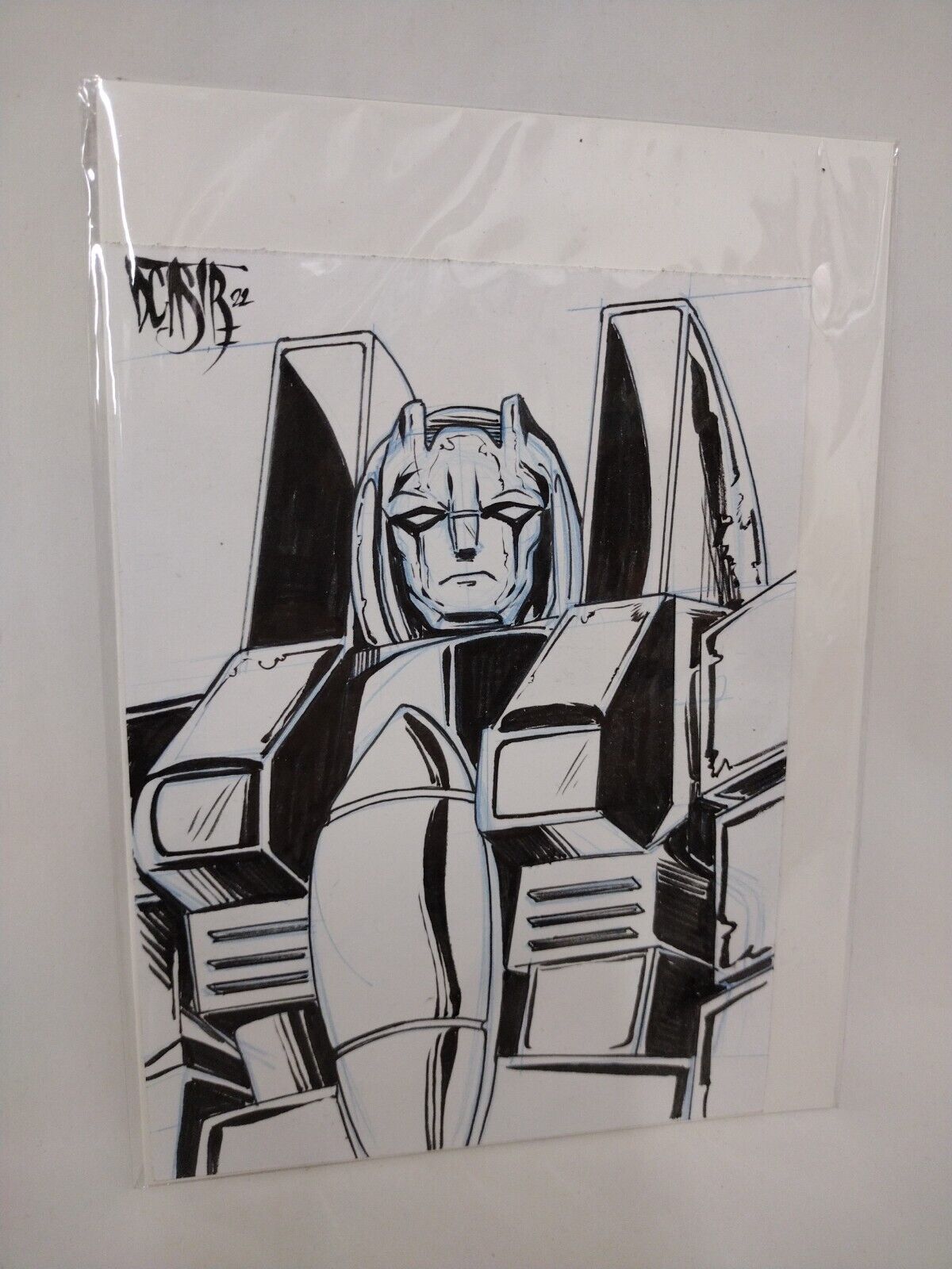 Original Dave Castr Skywarp Deception Transformers 5x7" Art Sealed W ARG COA