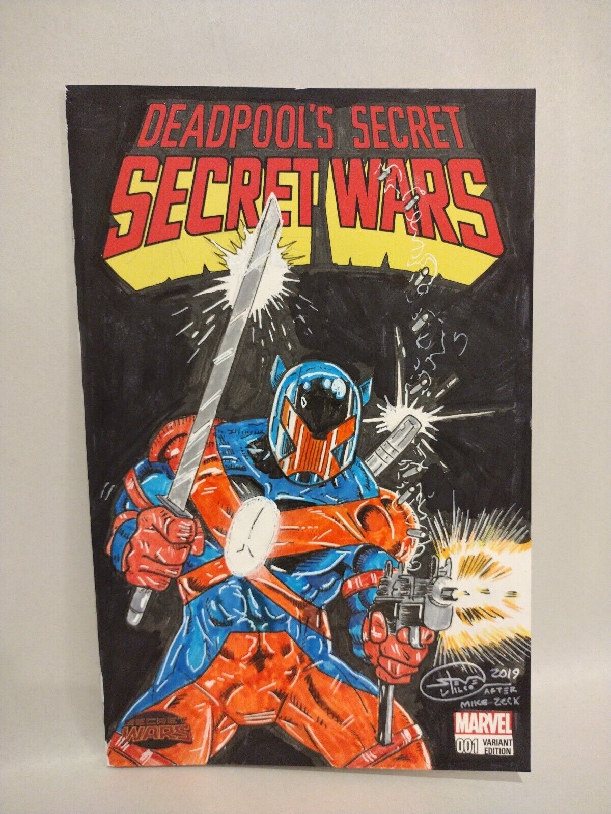 Deadpool's Secret Wars 1 Marvel Sketch Variant Comic W Original Stevn Wilcox Art