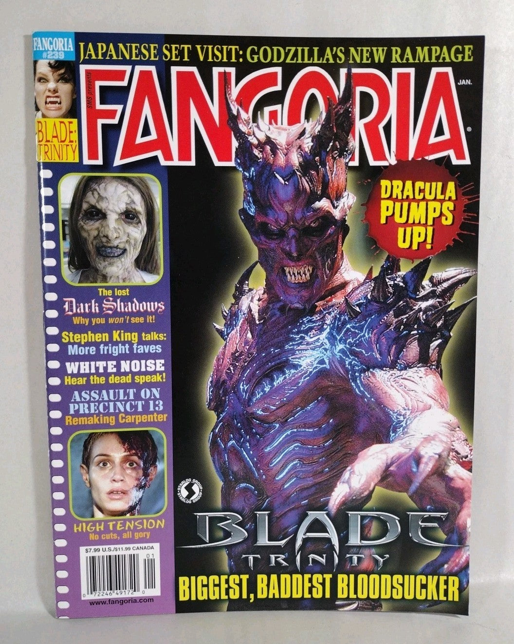 FANGORIA Magazine 239 (2004) Blade Trinity Dark Shadows High Tension Godzilla NM
