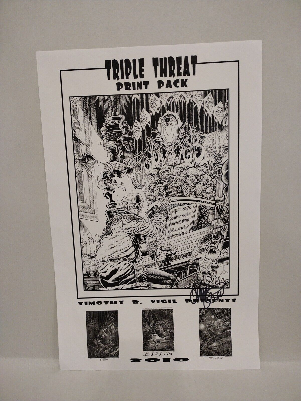 Tim Vigil Triple Threat 2010 Cover Print Only Signed