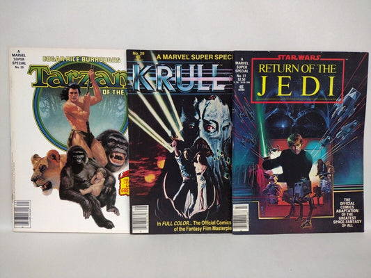 Marvel Super Special (1983) 3 Comic Lot Set #27 28 29 Star Wars Krull Tarzan VF