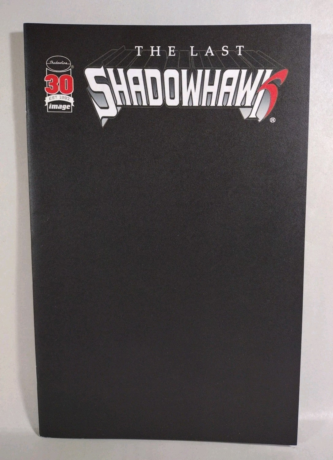 Shadowhawk The Last #1 (2022) Image Shadowline Comic Black Blank Sketch Cover NM