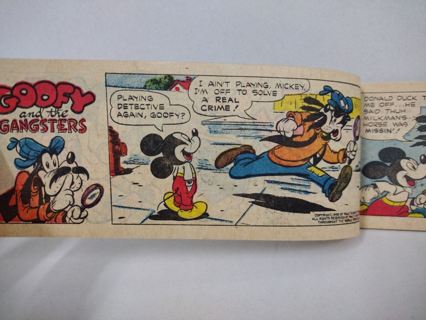 Goofy And The Gangsters #B-7 (1950) Disney General Mills Mini Comic