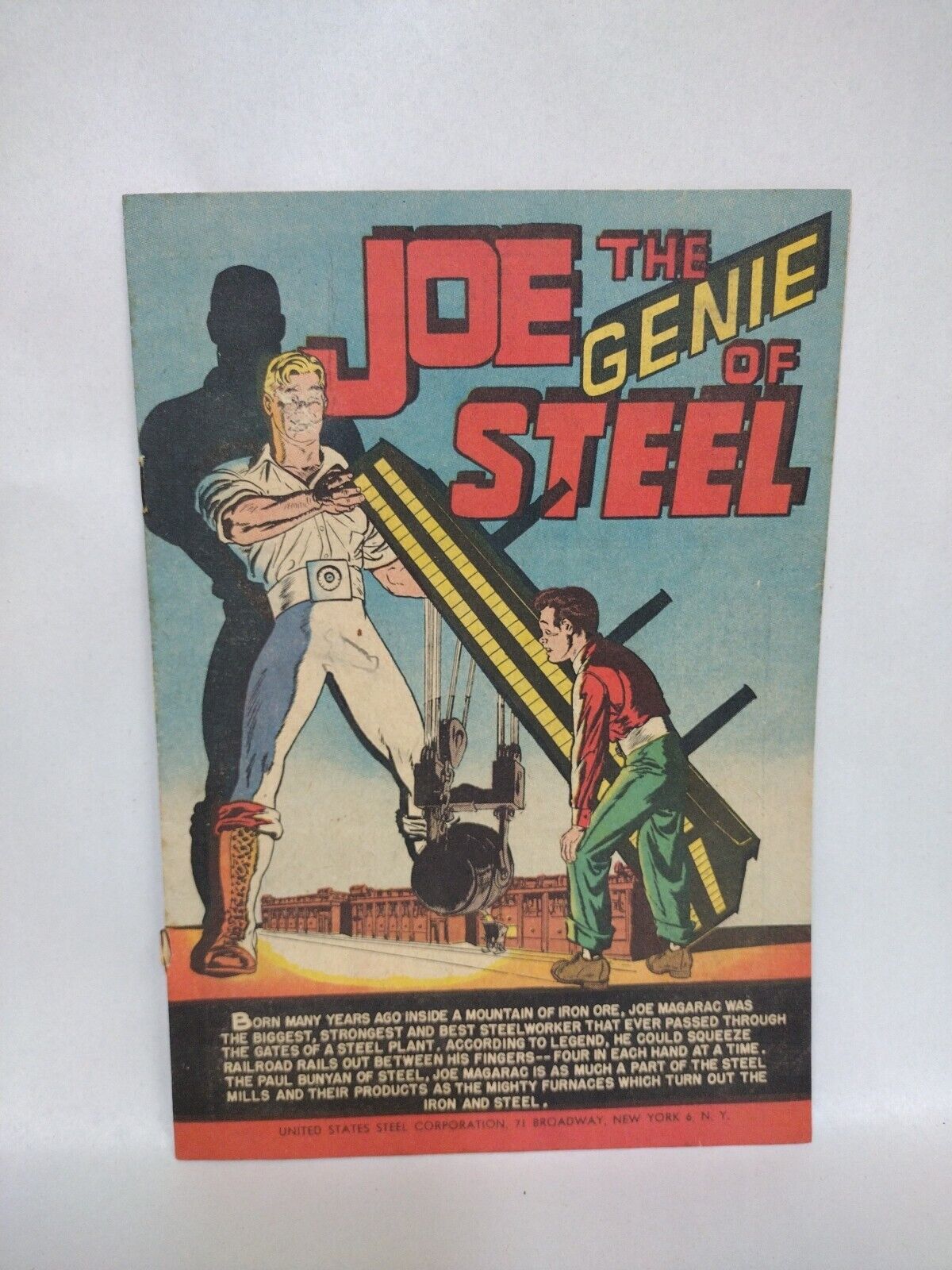 JOE The Genie of STEEL 1950 Promotional Comic Book - Distributed U.S. Steel Corp