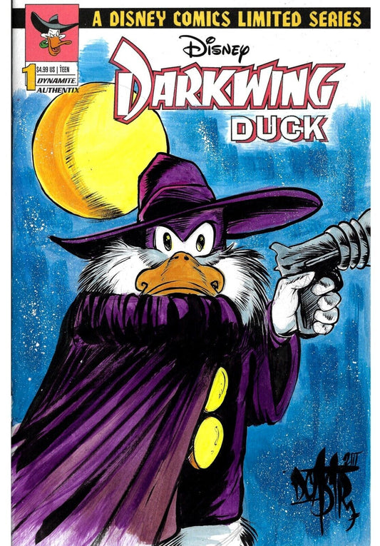 Darkwing Duck Facsimile 1 (2023) Dynamite Comic Sketch Cover W Original Art