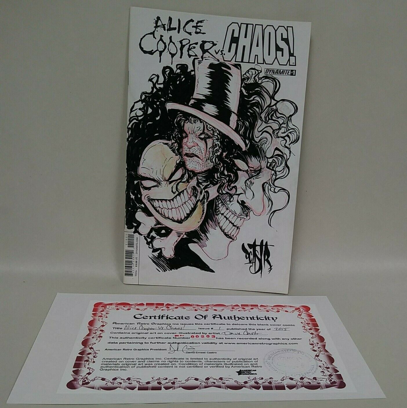 Alice Cooper vs. Chaos!  #1 (2015) Blank Cover Variant Comic Original Art 