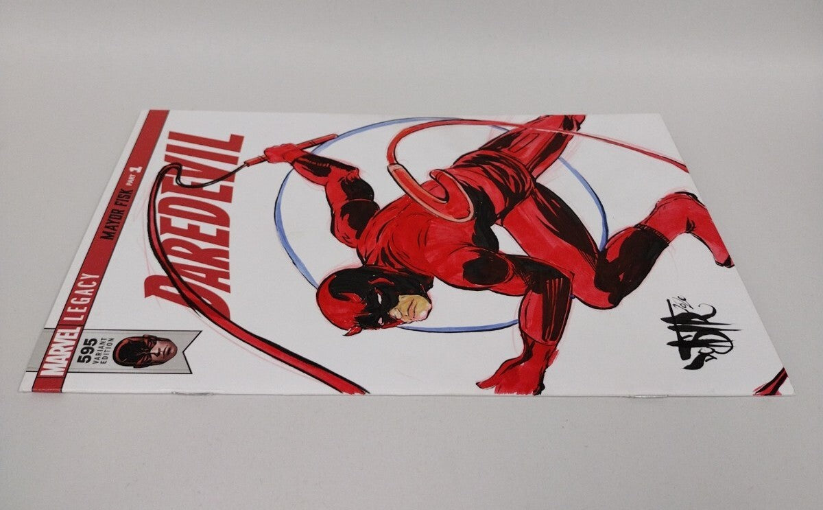 Daredevil #595 (2018) Blank Cover Comic w Original Daredevil Art  Dcastr 