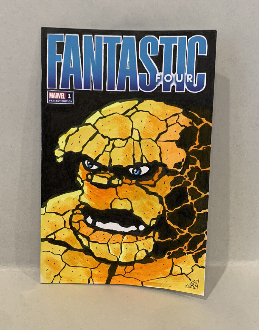 FANTASTIC FOUR #1 Blank Cover Variant Comic 2022 W Original BOB KURTHY Art COA