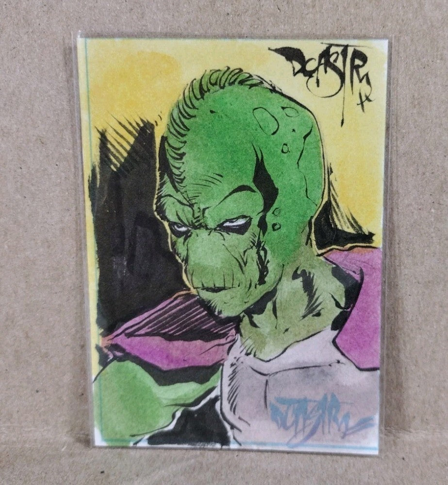 Dave Castr Crusin (2025) OAC Sketch Card W Original Alien Dude Art ACEO