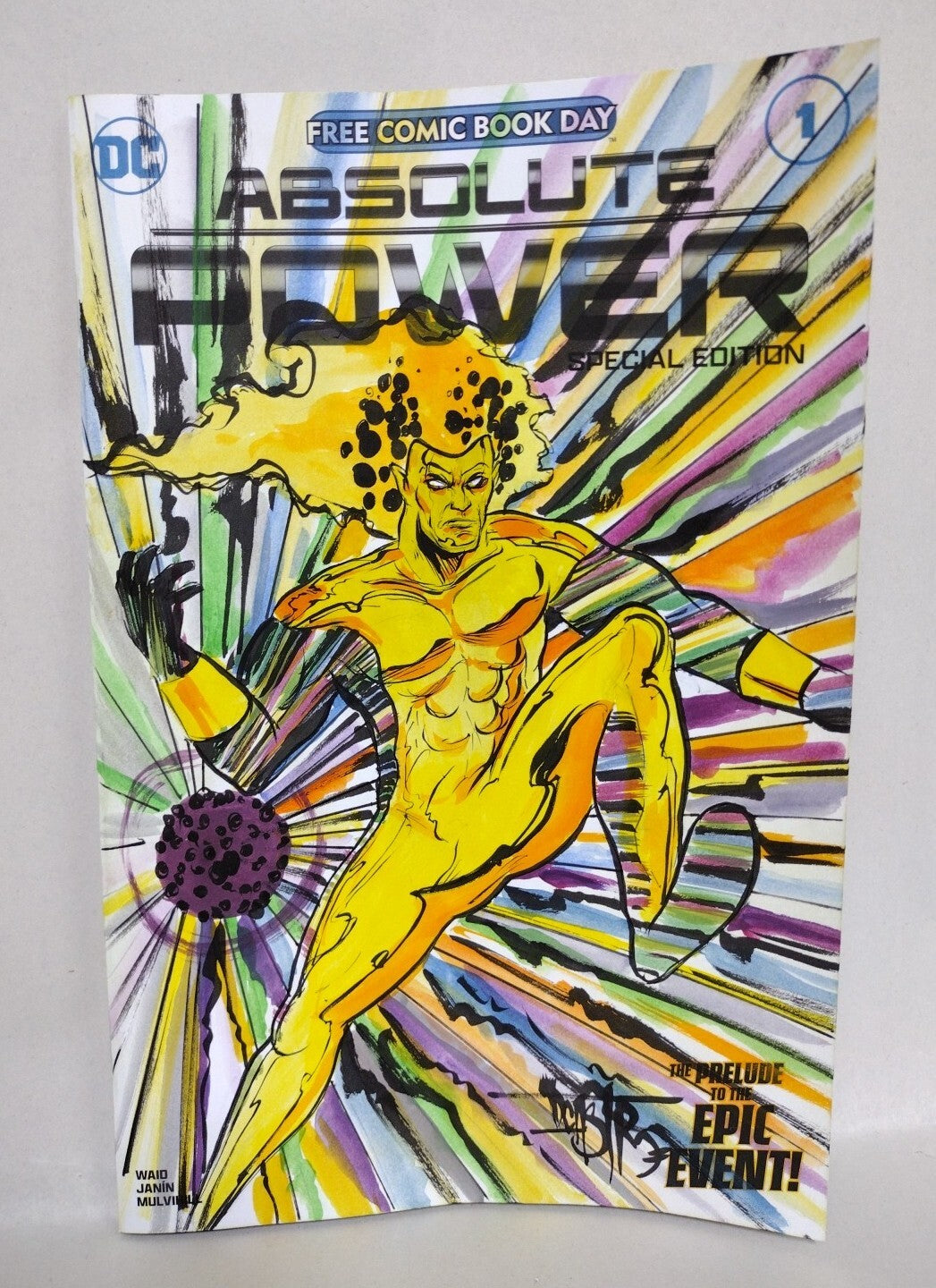 Absolute Power 1 FCBD DC Comic Sketch Var Cover W Original