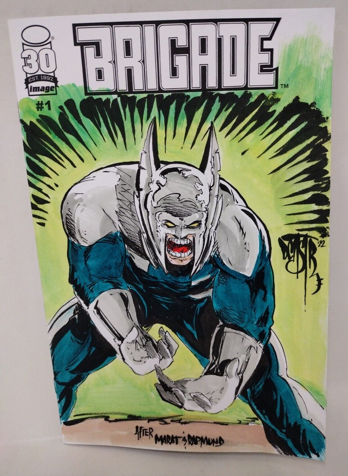 Brigade Remastered #1 (2022) Image Comic Blank Cover W Original DCastr Art COA