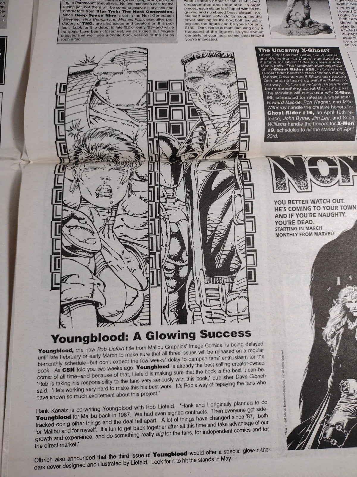 Comic Shop News 244 Feb 26th 1992 New Warriors Cover Toxic Crusaders Youngblood 