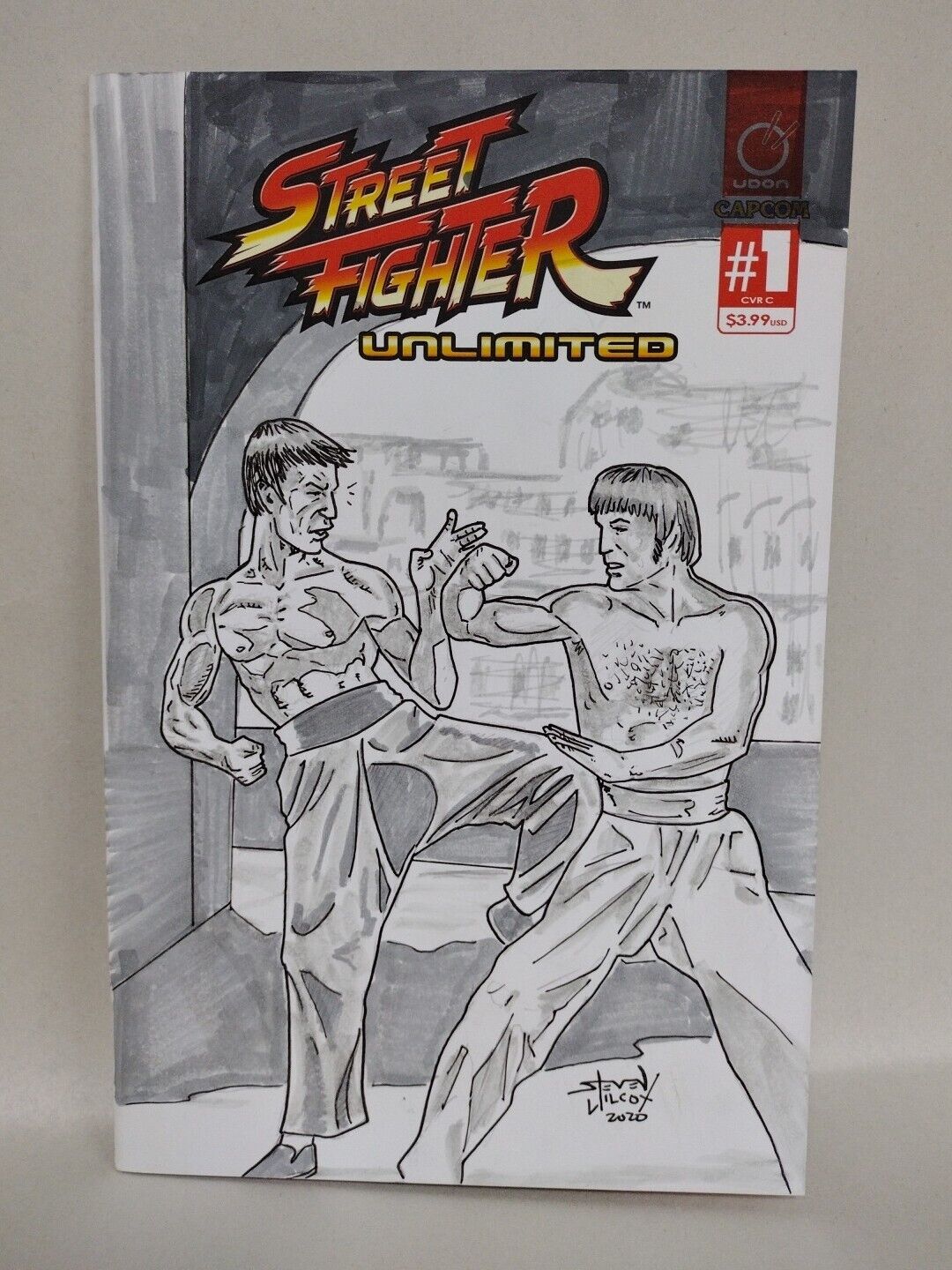 Street Fighter Unlimited #1 Blank Variant Comic W Original Steven Wilcox Art COA