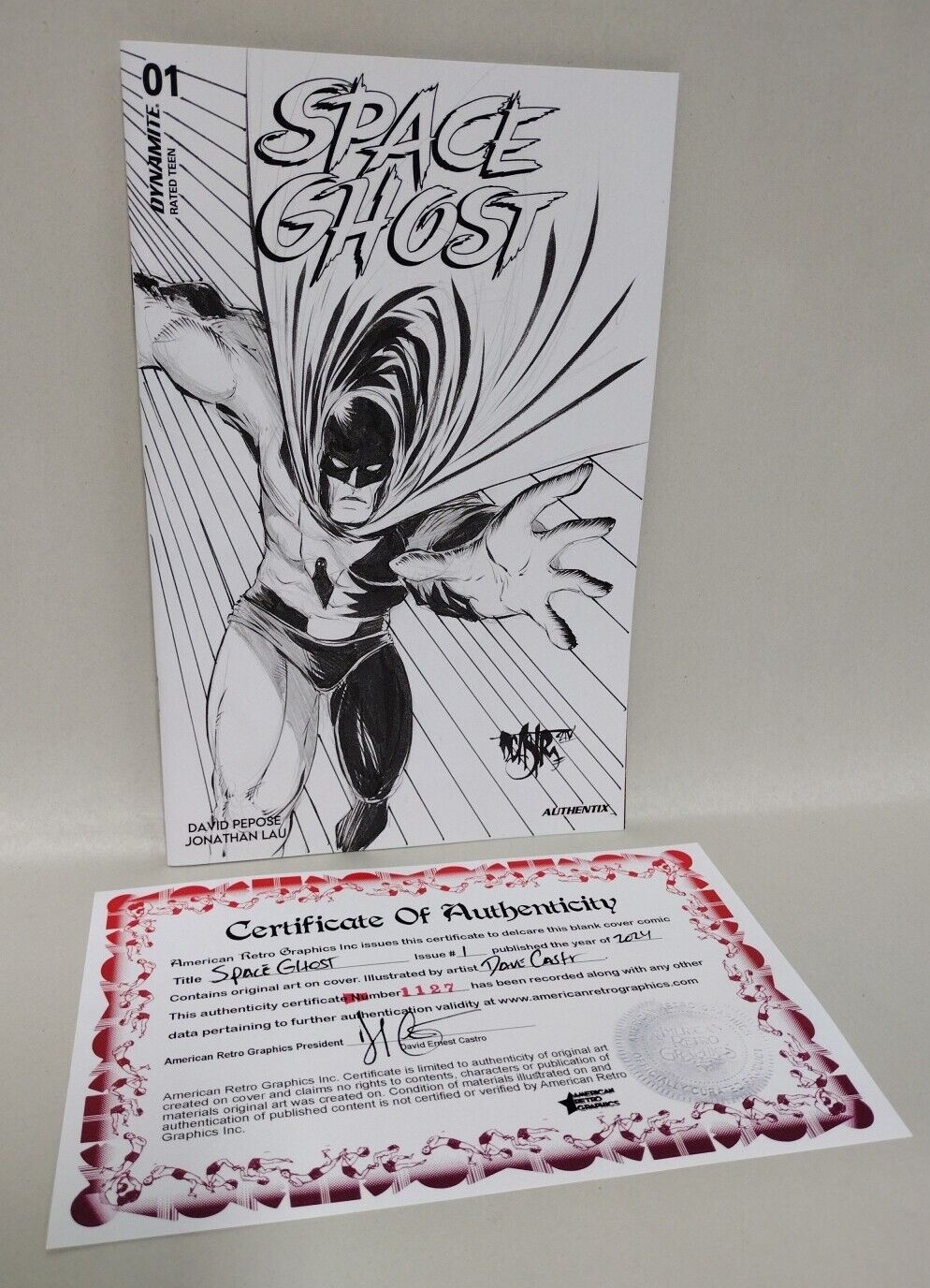 Space Ghost #1 (2024) Dynamite Comic Sketch Var Cover W Original Dave Castr Art