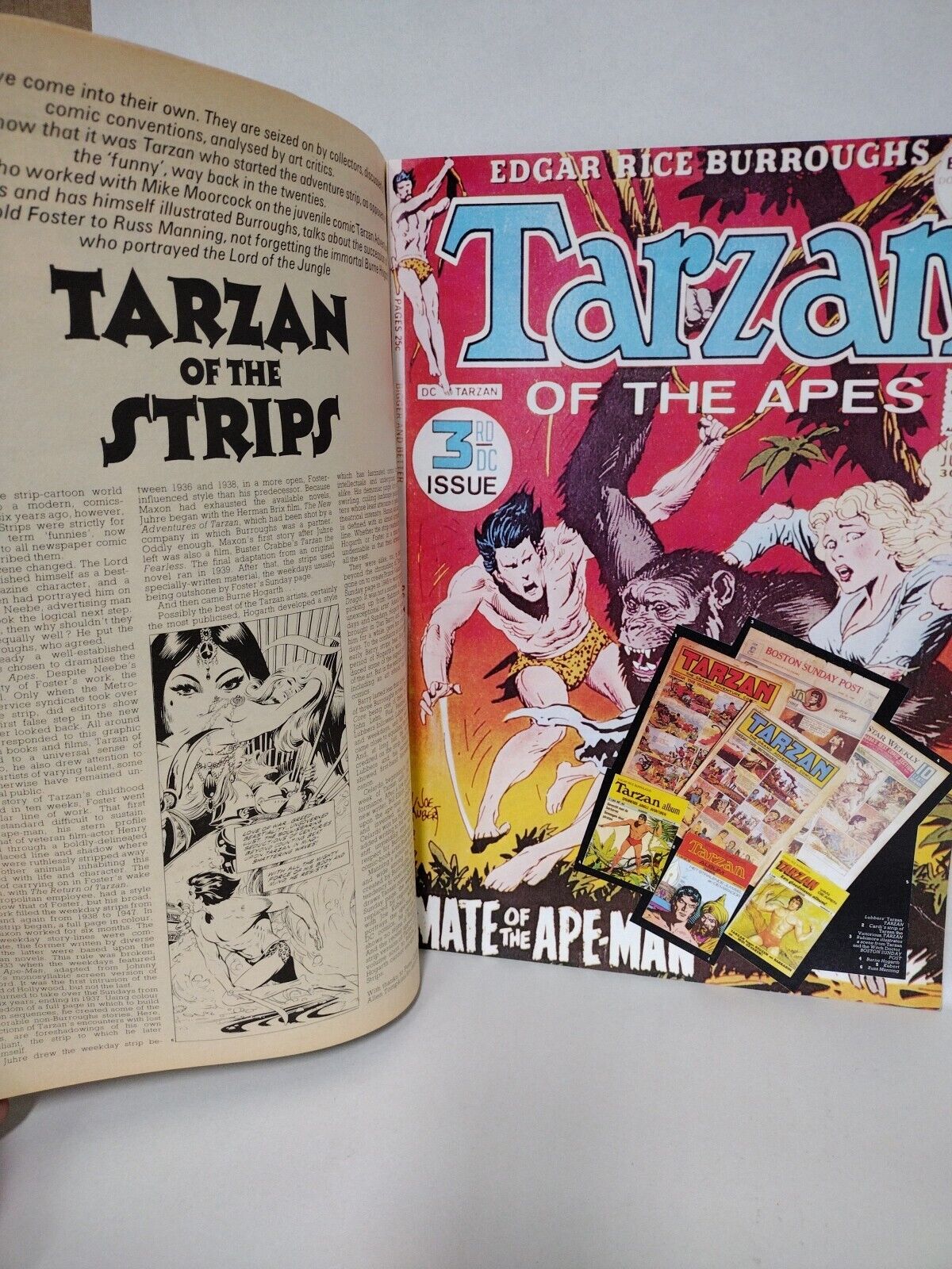 Edgar Rice Burroughs 1975 Oversized Magazine Comic UK Tarzan Biography Book 