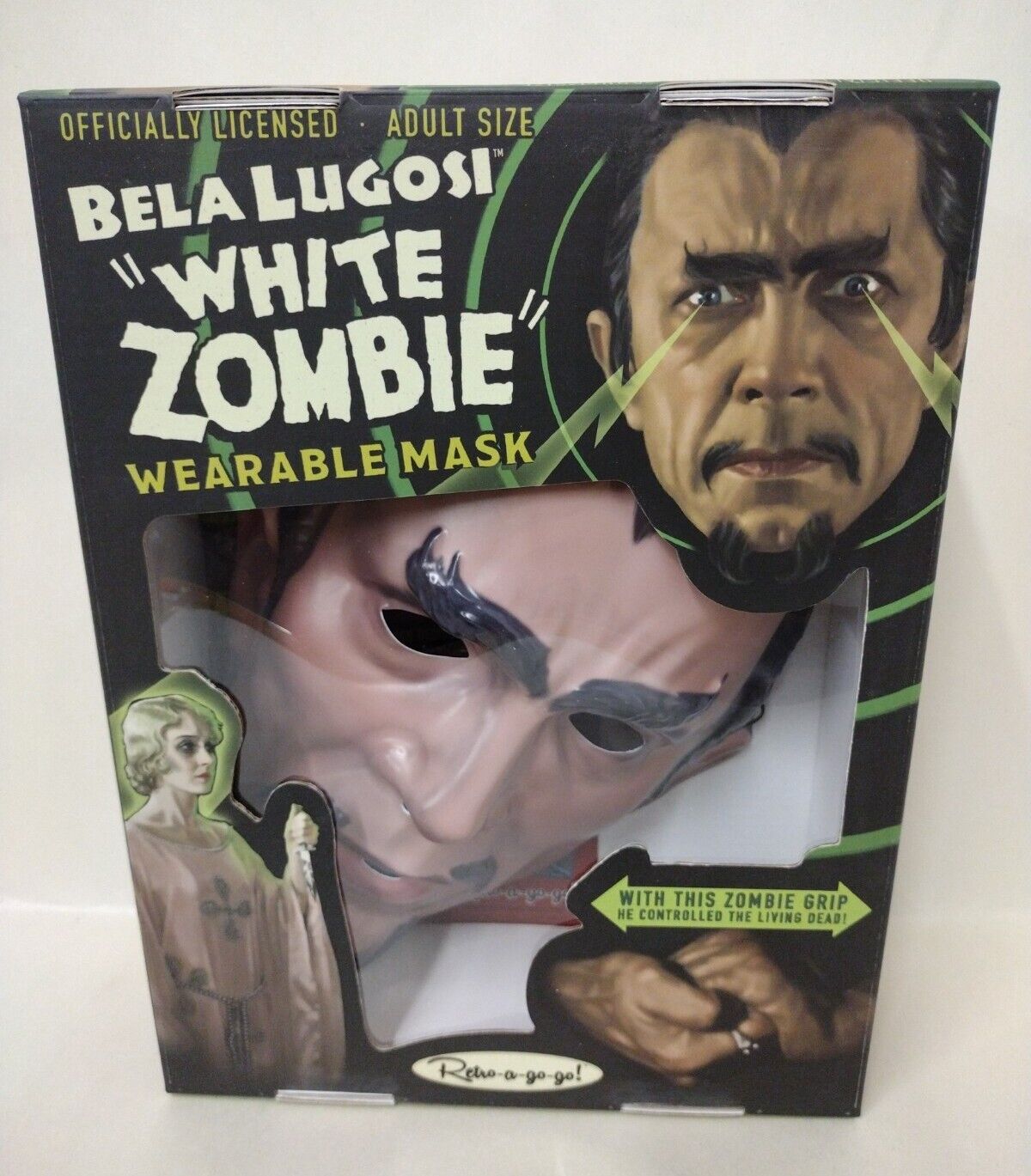 Bela Lugosi White Zombie Wearable Mask (2021) Crypt Color Retro A Go Go New