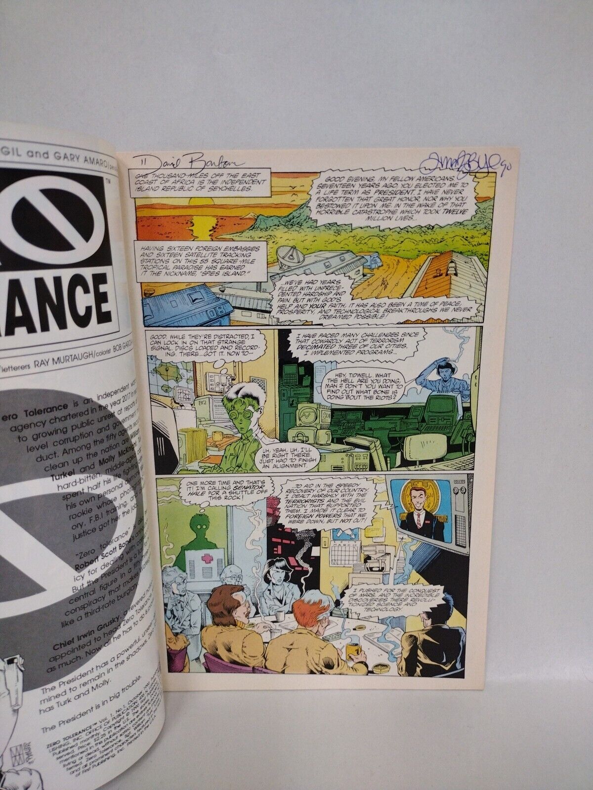 Zero Tolerance (1990) Complete First Comics Series 1 2 3 4 Signed Vigil Barbour 