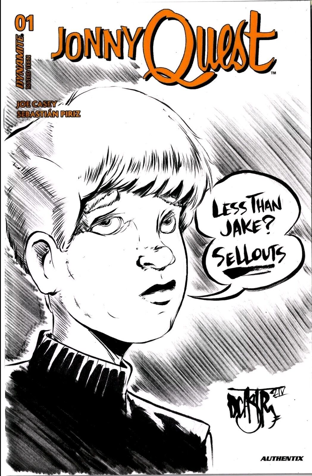 Jonny Quest #1 (2024) Dynamite Comic Sketch Cover Variant W Original DCastr Art