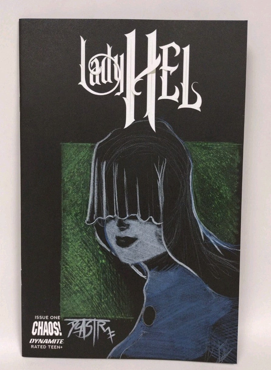 Lady Hel #1 (2022) Dynamite Black Sketch Cover Comic w Original Art Dave Castr