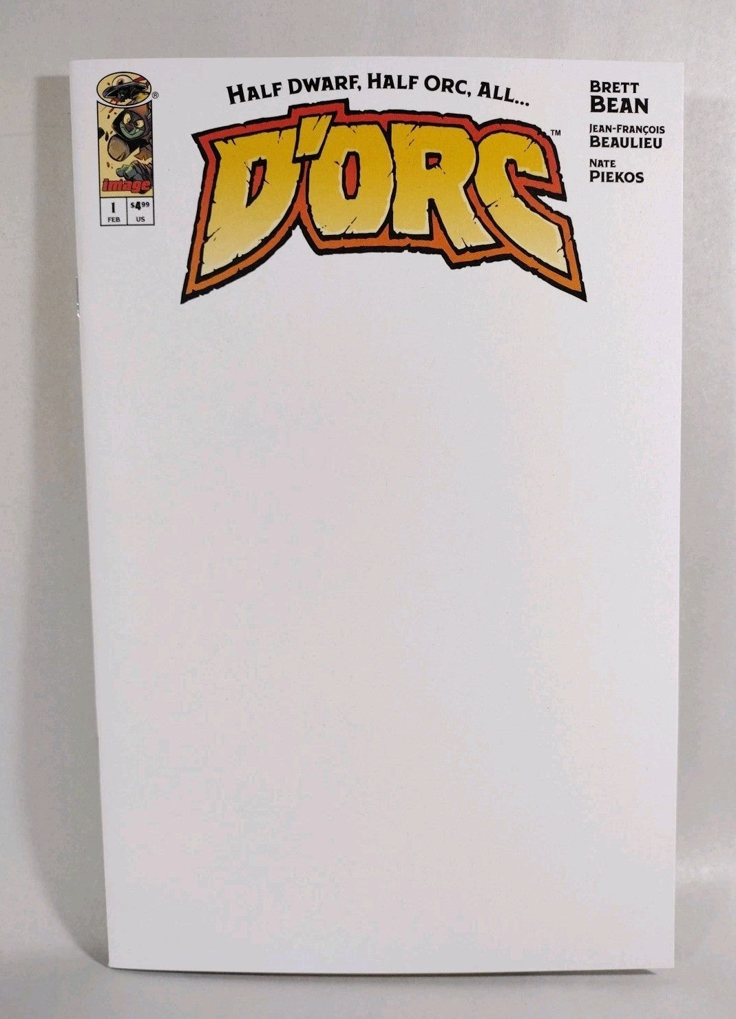 D'ORC #1 (2026) Image Comic Blank Sketch Cover Variant New NM