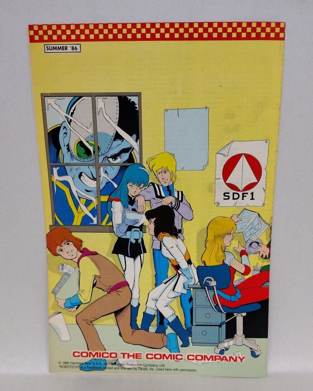 Creation 1986 Program Rick Bryant Alien Captain Harlock Pin Up Comico #3 Insert