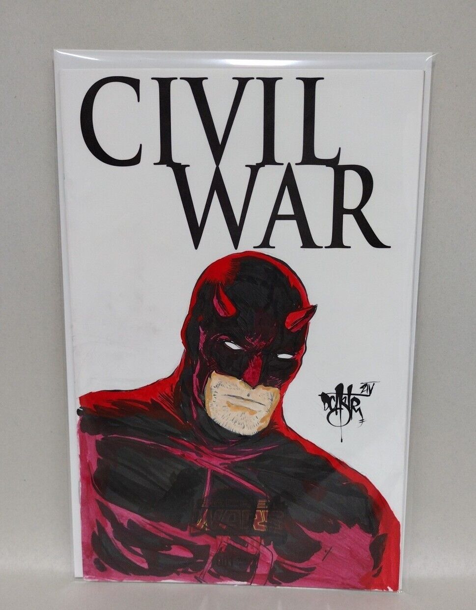 Secret Wars: Civil War #1 (2015) Blank Cover Variant W Original DCastr Art