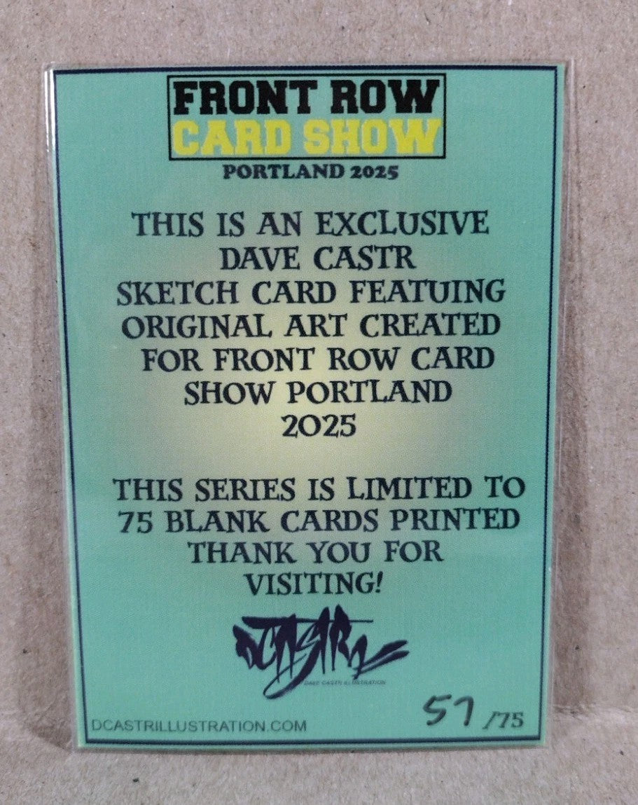 DCastr 2025 Front Row Show Exclusive Sketch Card W Original Pokemon Kingdra Art