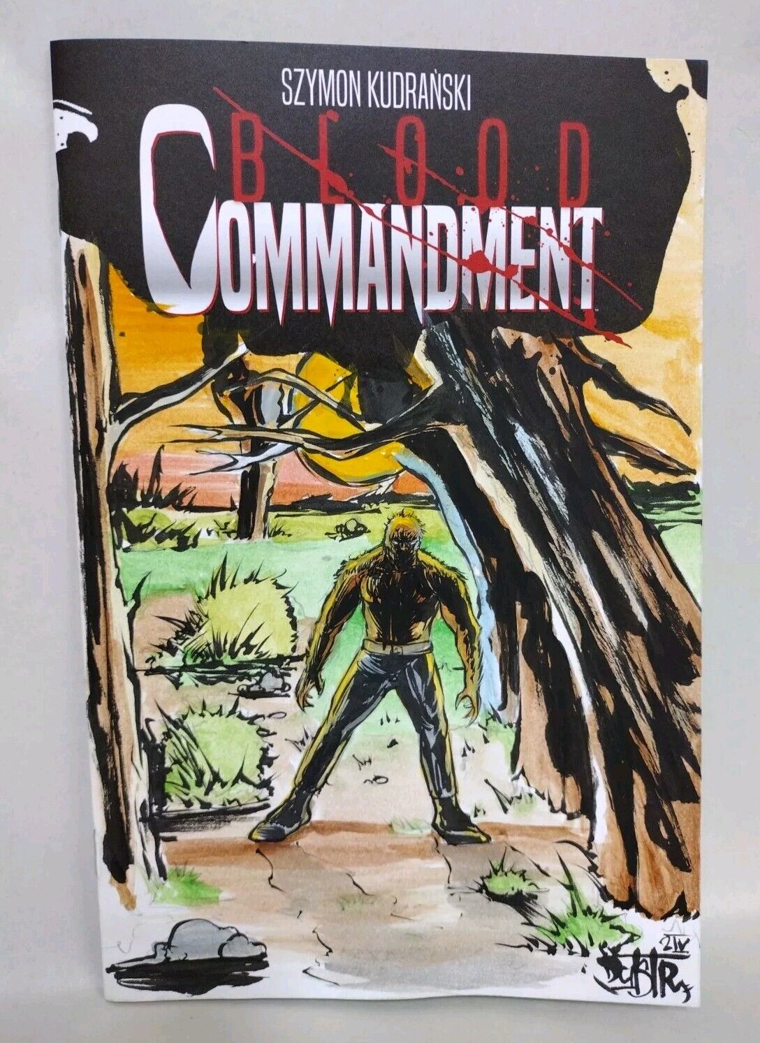 Blood Commandment 1 (2023) Image Comic Cover Sketch Variant Comic W Original Art