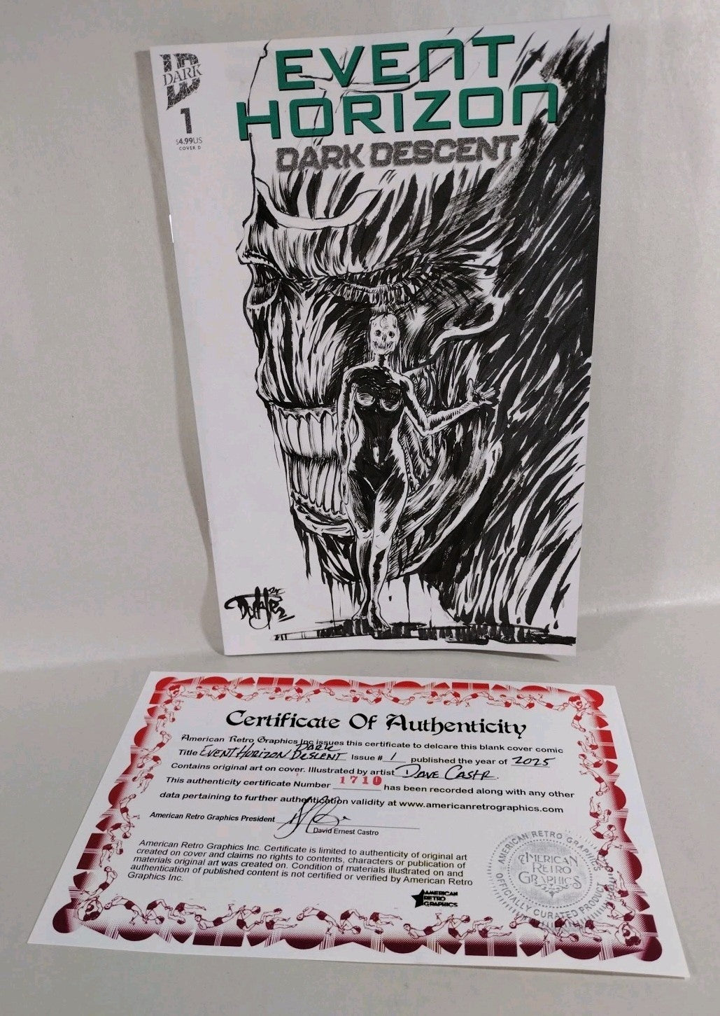 Event Horizon Dark Descent 1 (2025) IDW Sketch Cover Comic W Original DCastr Art