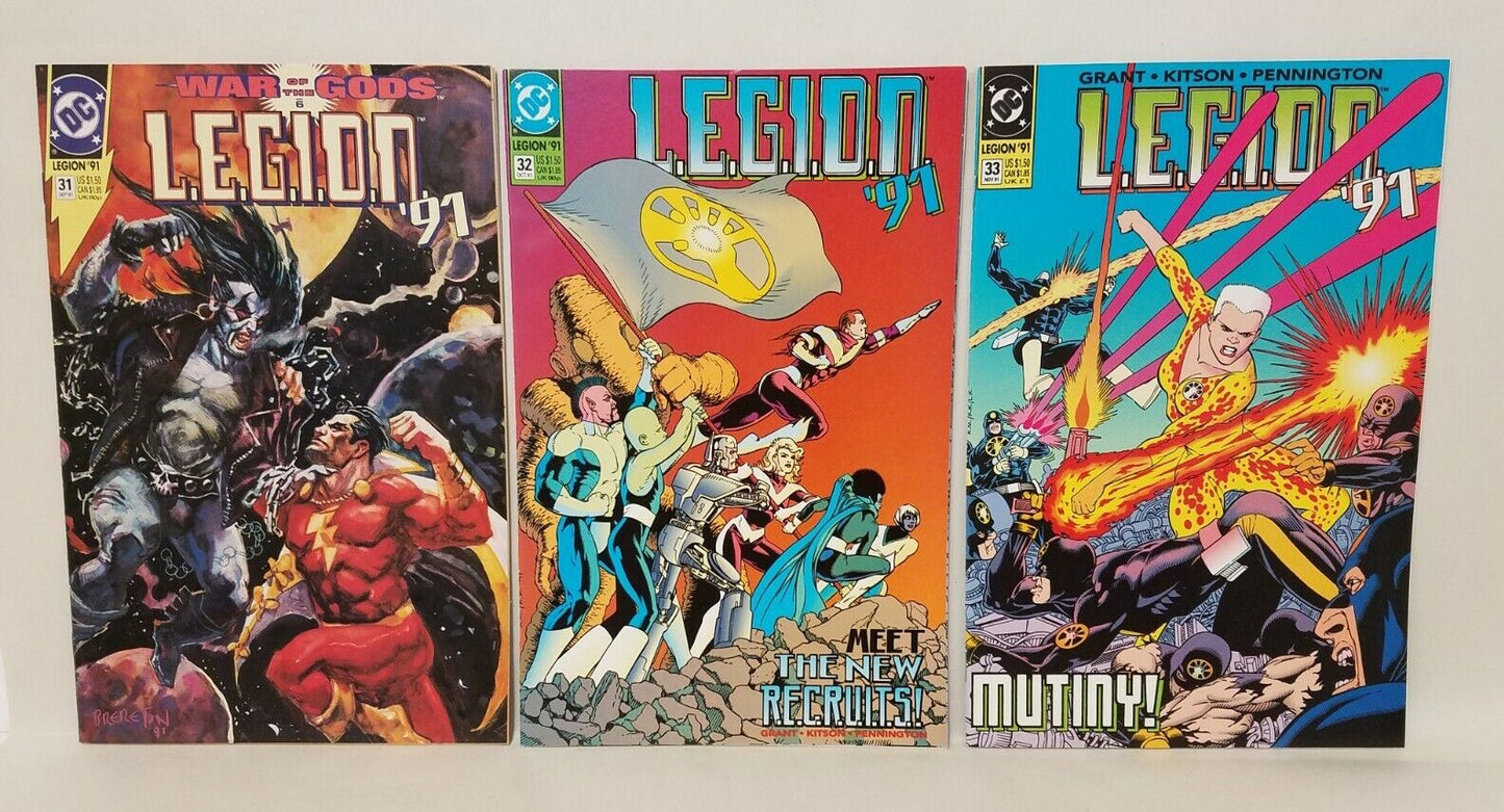 Legion '91 DC Comic Lot Run #25 26 27 28 29 30 31 32 33 Lobo Kitson Brereton