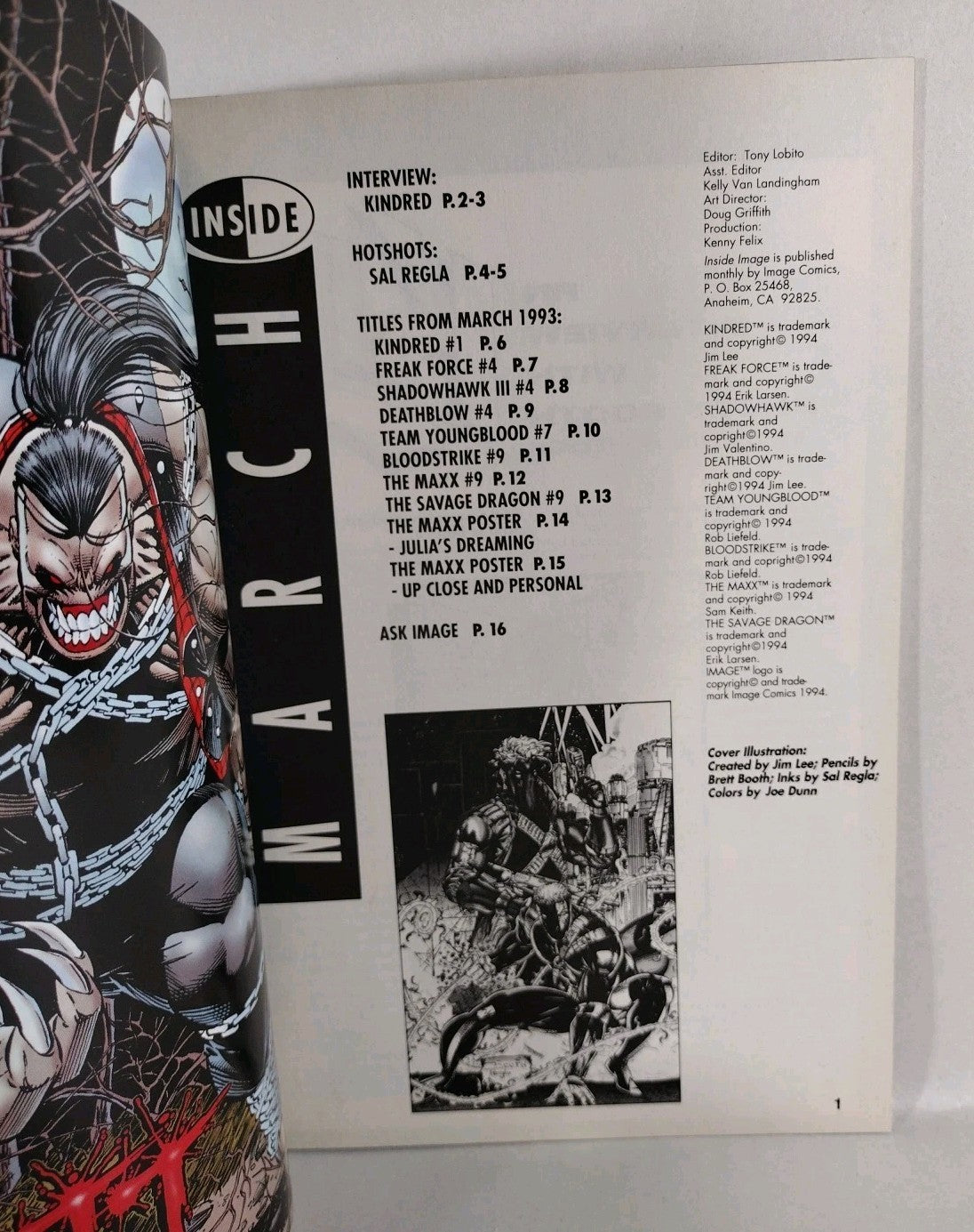 Inside Image #13 (1994) Spawn Batman Kindred Flip Cover VF