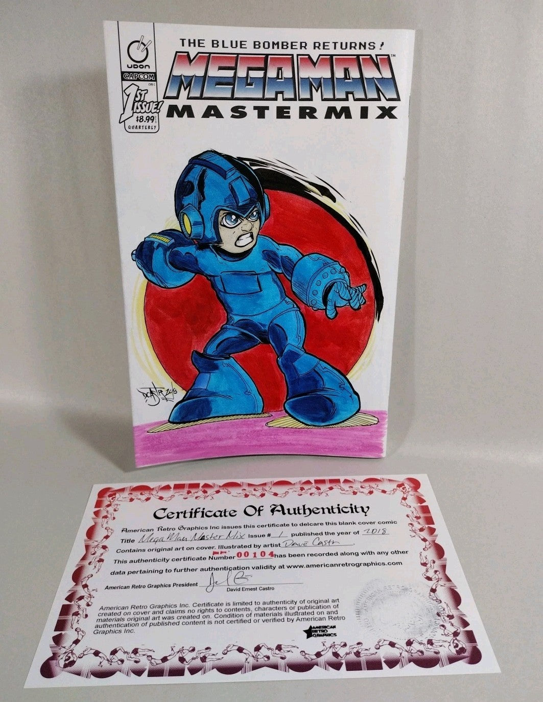 MegaMan Mastermix #1 (2018) Udon Capcom Sketch Cover Comic W Original DCastr Art