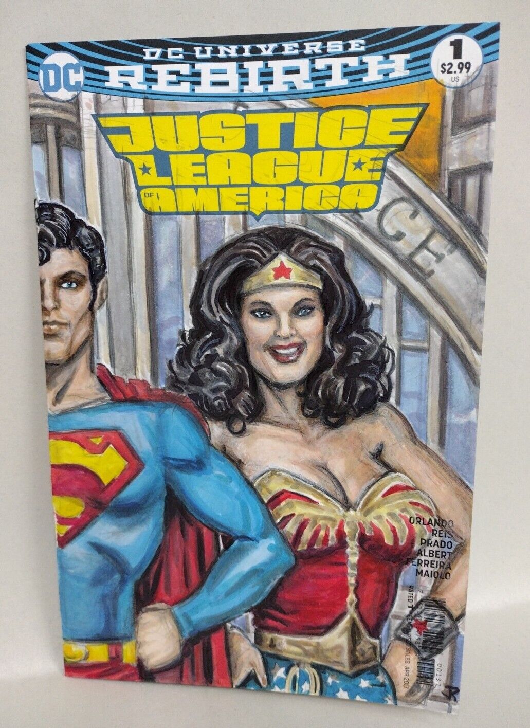 Justice League America #1 Sketch Variant W Dani J Roesch Original Full Cover Art
