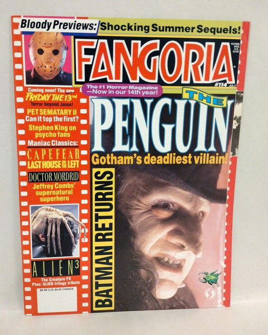 FANGORIA Magazine #114 (1992) Friday The 13th Cape Fear Batman Pet Cemetery II