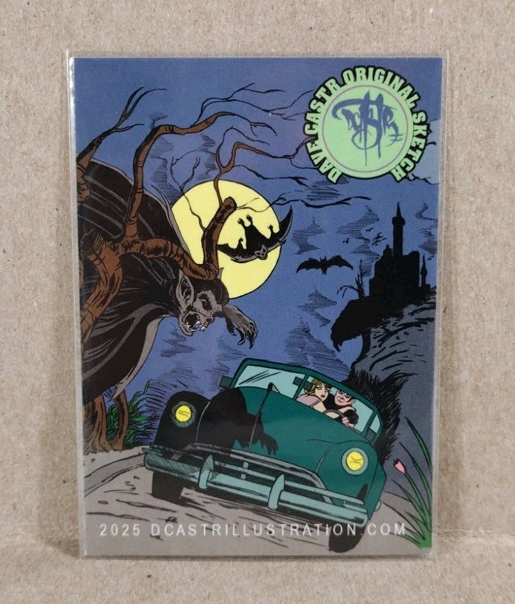 Dave Castr Crusin (2025) OAC Sketch Card W Original Eric Draven Crow Art ACEO