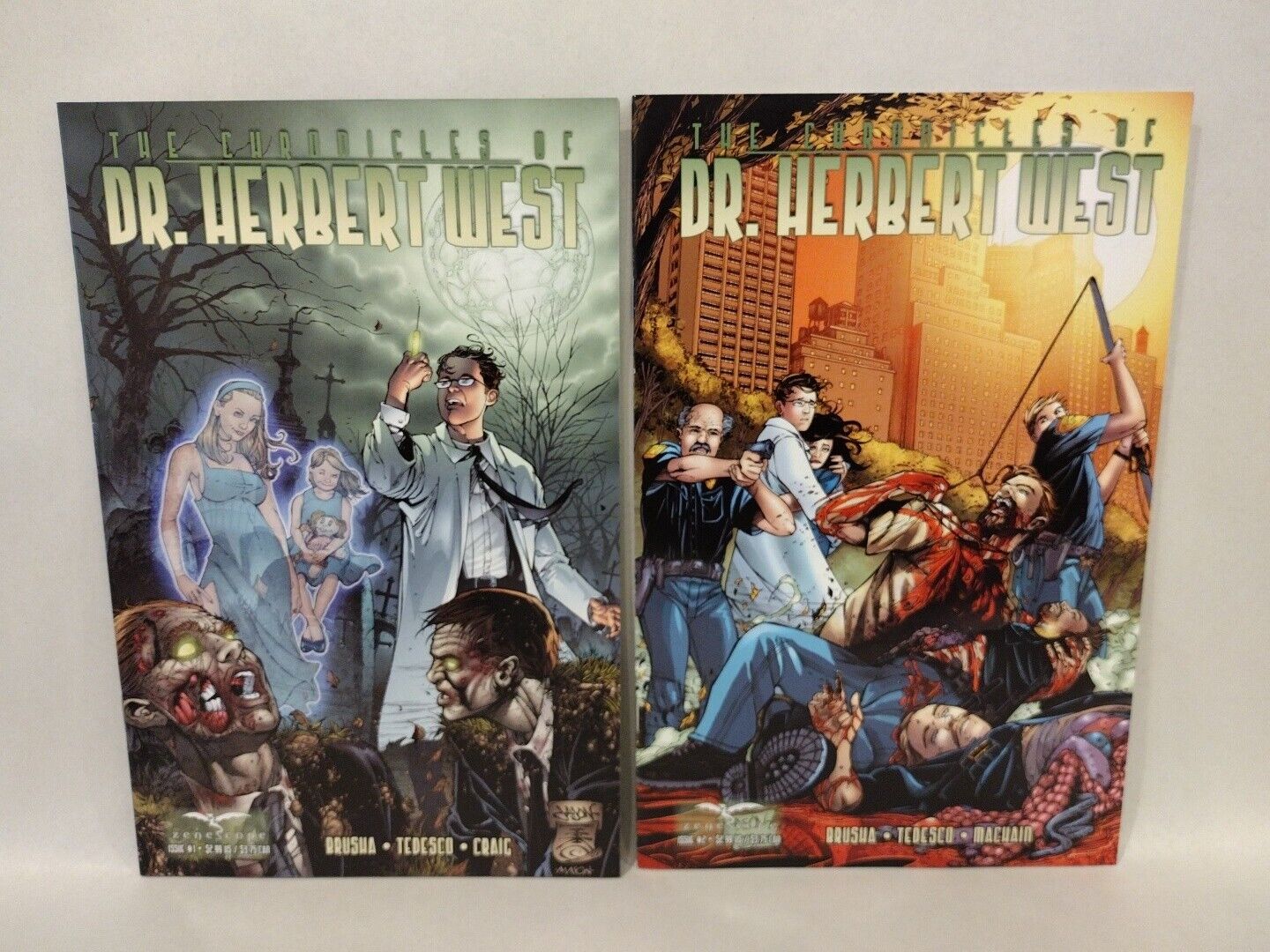 Chronicles Of Dr Herbert West (2008) Zenescope Comic Set 1 2 Reanimator Universe